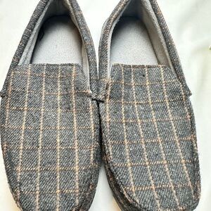Totes Gray Plaid Men's Loafers (Size XL)